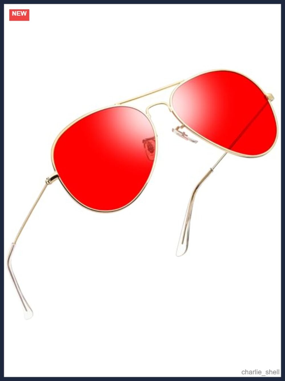 Aviator Sunglasses UV400 Double Bridge Metal Frame Retro